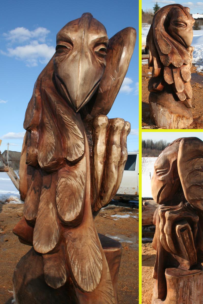 статуи из дерева